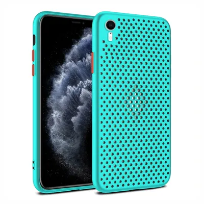 Immagine prodotto di Smartphonica Custodia in silicone per iPhone Xr con fori - Blu