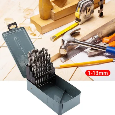 Produktbild von HSS Spiralbohrer Satz 25-teilig, Ø1-13 mm, 135°, Metallbohrer Set in Industriekassette, Stahlbohrer