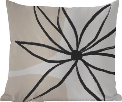 Produktbild von MuchoWow® Outdoor Kissen - Blumen - Minimalismus - Pastell - 45x45 cm - Wetterfest - Lounge Kissen - Fotokissen - Dekoratives Kissen
