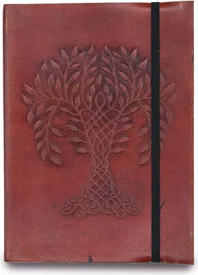 Produktbild von Notizbuch aus Leder Baum des Lebens 18x13cm Skizzenbuch Tagebuch Lebensbaum