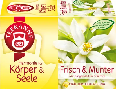 Produktbild von Teekanne Frisch und Munter Kräutertee mit ausgewählten Kräutern 40g