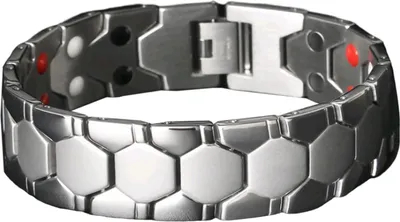 Produktbild von Männer Armband Magnetische Legierung Langlebig Abnehmbare Therapie Armband Täglichen Schmuck-Silber