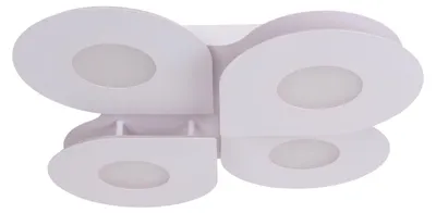 Produktbild von Deckenleuchten - LED / CCT Deckenleuchte "SMILLA" L/B: 50cm weiß, Deckenlampe im Modern Style, aus Metall und Kunststoff in weiß, 50 x 50 x 8 cm, inkl. LED – dimmbar – CCT-Wechsler – Nachtlichtfunktion – Fernbedienung