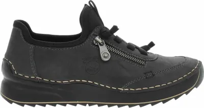 Produktbild von Rieker Damen Sneaker Halbschuh kontrastierende Naht besonderes Sohlendesign, Größe:39 EU, Farbe:Grau