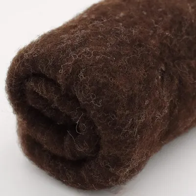 Produktbild von Filzwolle im Vlies - Alpenwolle - 20g - braun-natur