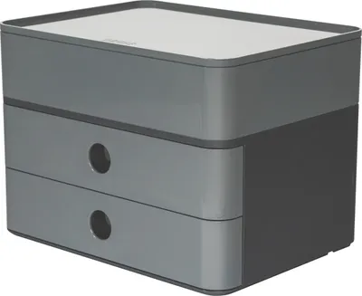 Obrázek produktu pro HAN Schubladenbox Smart-Box plus Allison granite grey - Kunststoff - Schwarz - 2 Schublade(n) - 260 mm - 19,5 cm - 190 mm