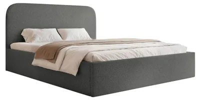 Produktbild von Selsey Sonvivo - Polsterbett 140x200 mit Bettkasten, Bouclé, dunkelgrau