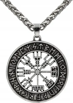Zdjęcie produktu dla NASZYJNIK Kompas Wikingów Vegvísir NORDYCKI 133