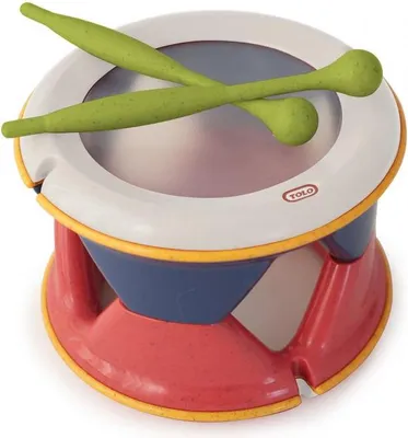 Image de ToloJouet Tambour pour enfants - Jouet éducatif Tambour