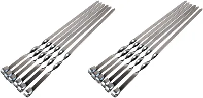 Produktbild von Grillspieße 45 cm, 12 Stück, Edelstahl, für BBQ