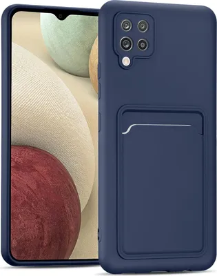 Immagine prodotto di Custodia per cellulare per Samsung Galaxy A42 5G cover protettiva in silicone con slot per schede Slim Wallet Case, blu