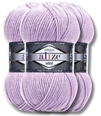 Obrázok produktu pre Alize 3x 100g Superlana Midi, priadza, univerzálna, vhodná na háčkovanie a pletenie (505)
