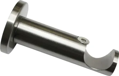 Produktbild von Gardinia Wandträger für Gardinenstange mit Innenlauf Windsor edelstahl-optik Ø 25 mm