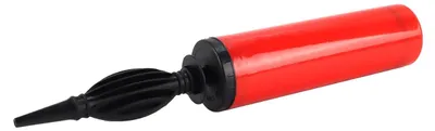 Ballonpumpe 2er-Set, Doppelwirkung, Handpumpe, 28,5 cm, rot