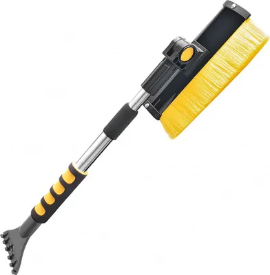 Spazzola Rimozione Ghiaccio Telescopica Spazzola 2 In 1 Petex Per Neve E Ghiaccio - Manico Telescopico 58-91 Cm, Beccuccio In Gomma Attrezzo Invernale Petex - Foto 4