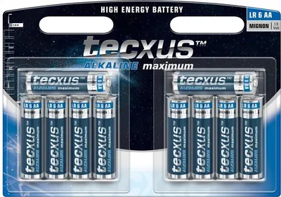 Produktbild von tecxus Alkaline Mignon, AA, LR6 Batterie im 10er Pack