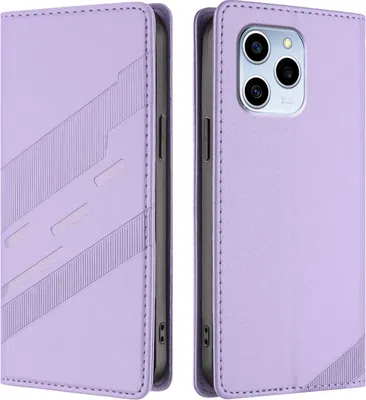 Obrázek produktu pro Pouzdro pro Honor 60 SE,Polyuretankožené peněženkové pouzdro s přihrádkou na karty a funkcí stojánku Violett