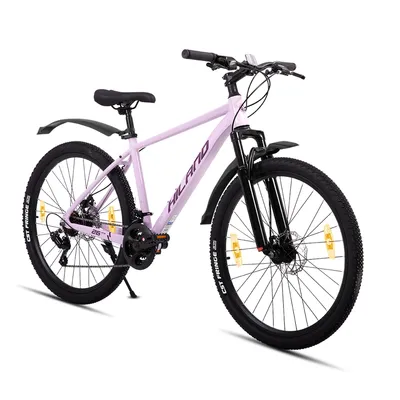 Image de VTT Hiland 26 pouces, VTT 21 vitesses pour hommes et femmes avec cadre en aluminium, freins à double disque, garde-boue et fourche avant suspendue