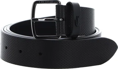 Obrázek produktu pro LACOSTE Kožený opasek Casual Punch Leather Belt W120 Noir černý