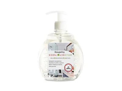 Obrázek produktu pro Ecoliquid ECOLIQUIDÁTOR koupelny, čisticí a dezinfekční prostředek, bez aroma, dávkovač 500 ml