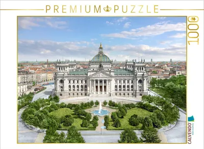 Produktbild von CALVENDO Puzzle Berlin - Reichstag von der Siegessäule aus gesehen 1890 bis 1900 | 1000 Teile Lege-Größe 64x48cm Foto-Puzzle für glückliche Stunden