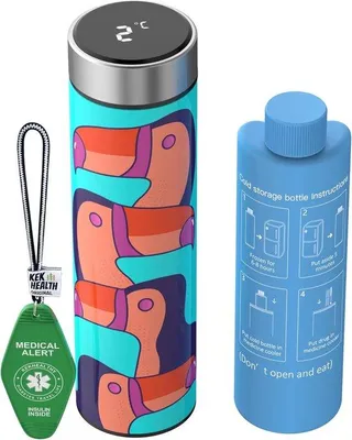 Produktbild von Famanu Insulin-Kühler mit Digitaldisplay - Kühltasche für Medikamente