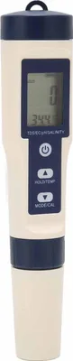 Imagen del producto de Medidor digital portátil multifuncional 5 en 1 para analizar la calidad del agua: pH, salinidad, temperatura, TDS y conductividad eléctrica (EC)