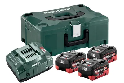 Produktbild von METABO AKKU-SET 3 x 5,5Ah LIHD + LADEGERÄT ASC 30-36 V + METALOC KOFFER