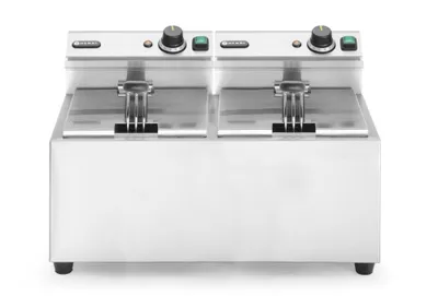 Immagine prodotto di HENDI Profi Line Friggitrice, 2 × 8 l, Profi Line, 16L, 230V/7000W, 605x460x(H)369mm