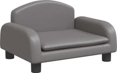 Obrázek produktu pro vidaXL Pelíšek pro psy šedý 50x40x30 cm Imitace kůže