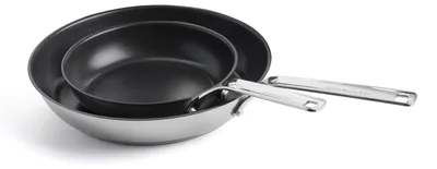 Produktbild von Edelstahl-Keramikpfannen-Set von 20 cm und 28 cm