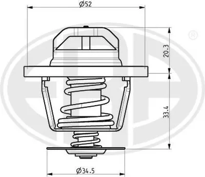 Produktbild von ERA Thermostat Kühlmittel 88°C für TOYOTA AURIS (NRE15, ZZE15, ADE15, ZRE15, NDE15) für JAGUAR X-Type Limousine (X400)