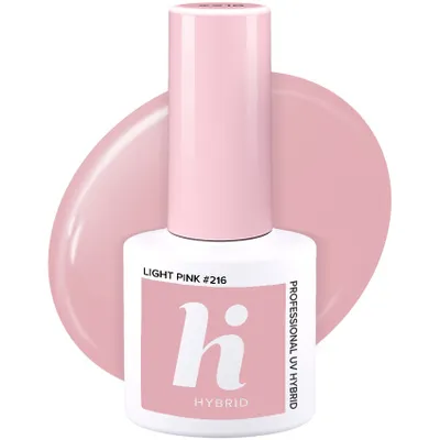 Image de Bonjour, vernis hybride Hybrid Einhorn n° 216 rose clair 5 ml