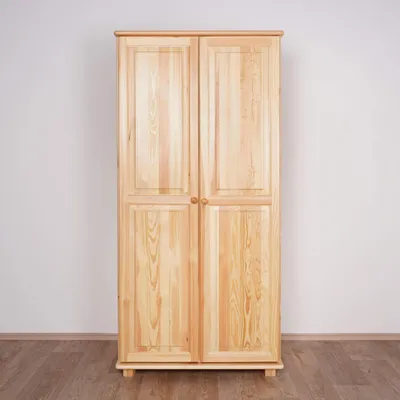 Produktbild von Kleiderschrank 2-türig, Farbe: Natur 190x90x60 cm