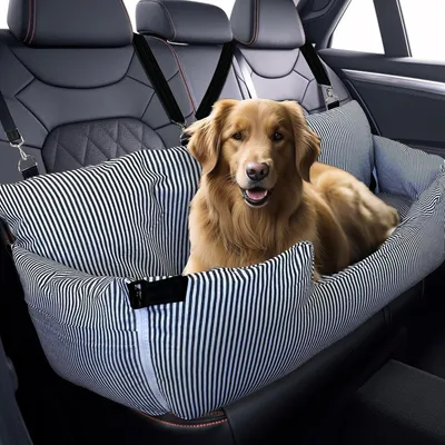Produktbild von Hundesitz für Autos 110 x 45 x 55 cm für große und mittlere Hunde, praktischer Rückbank-Hundesitz