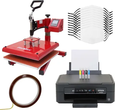 Produktbild von 10 Gesichtsmasken für den Sublimationsdruck, Schwingpresse & Epson Drucker