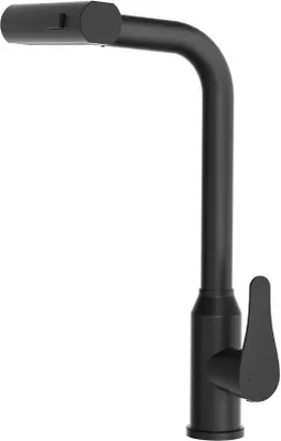 Obrázek produktu pro Otočná kuchyňská baterie se 3 tryskami, nerezová ocel, otočná o 360 stupňů, černá
