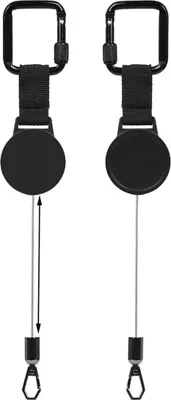 Produktbild von INF 2er-Pack Outdoor Einziehbarer Anti-Verlust Schlüsselanhänger mit Stahlseil