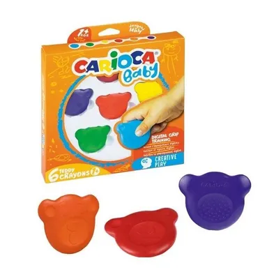 Immagine prodotto di Carioca Pastelli Misiaki Baby 6 colori - i primi pastelli per i più piccoli a partire da 1 anno di età