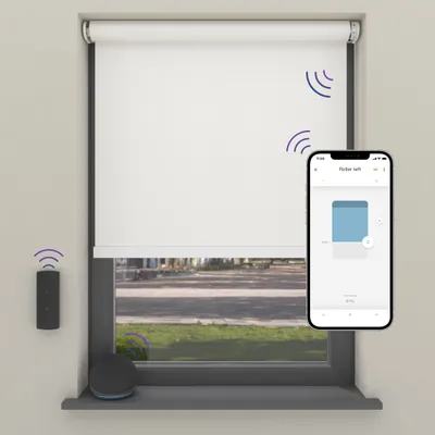 Produktbild von Cocoon Home Elektrisches Rollo Smart Home 90x275 Maya - Verdunkelnd, Weiß