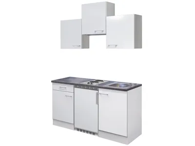Produktbild von Singleküche mit E-Geräten - 150 cm breit - Weiß – Toska