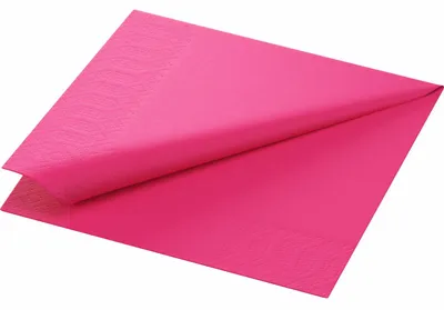 Image de Serviettes Duni fuchsia 33x33cm 3 plis 250 pièces