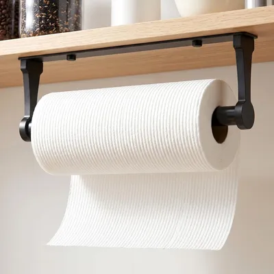 Obrázok produktu pre Držiak na kuchynské utierky z hliníka, určený na upevnenie pod skrinku, s moderným dizajnom