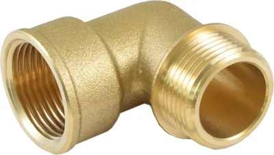 Produktbild von Agora-Tec®  Messing 90 Grad Winkel 1 Zoll IG (30,3 mm)/AG (33,3 mm)