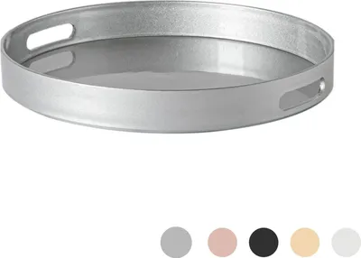 Produktbild von Argon Ta Metallic-Runde Serviertablett - Metallic-Finish - 33cm - Silber