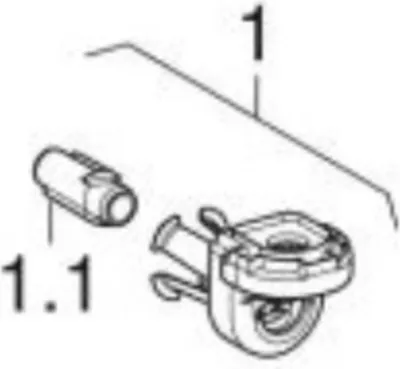 Immagine prodotto di GE Geberit ONE Set Wandbefestigung verdeckt, Bajonettantrieb