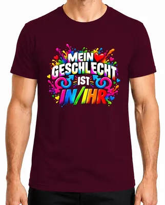 Produktbild von Mein Geschlecht Ist In Ihr Pronomen Humor Zweideutig Spruch Liebe Herren T-Shirt, Burgundy, XL