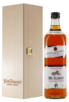 Produktbild von Mc Illroy Blended Scotch Whisky mit Geschenk-Holzkiste