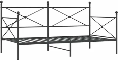 Image de vidaXL Lit superposé sans matelas noir 107x203 cm acier