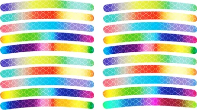 Produktbild von 20 Stück reflektierende Aufkleber für Auto-Radnaben, selbstklebend, universell, Regenbogenfarben, Warnstreifen, Sicherheitsaufkleber für Nachtfahrten, Autozubehör